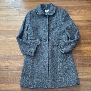 ❄️ Loft petite gray wool tweed coat. Size 6Petite.